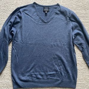 Nordstrom Merino V-Neck Sweater, Men’s size XL, Blue